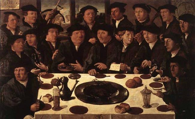 ANTHONISZ  Cornelis Banquet of Members of Amsterdam's Crossbow Civic Guard